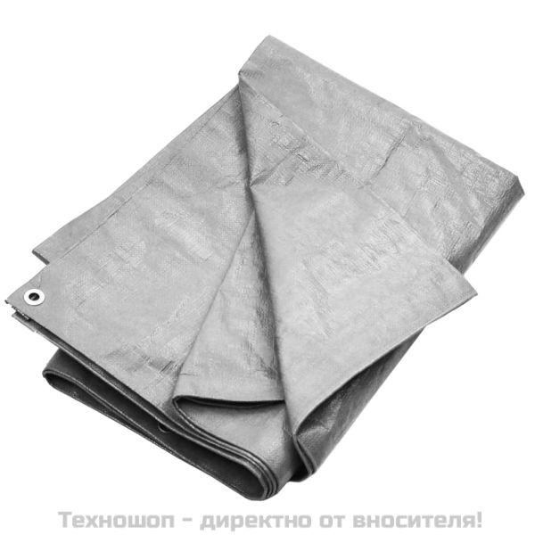 Брезент, 180 г/м², 6x10 м, сив, HDPE