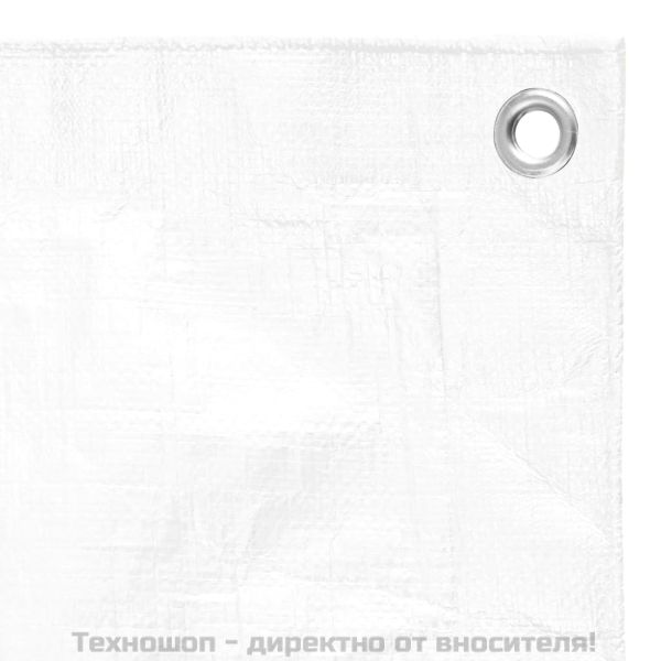 Брезент, 180 г/м², 6x8 м, бял, HDPE