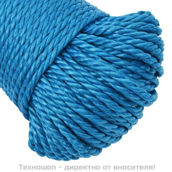 Работно въже синьо 6 мм 25 м полипропилен