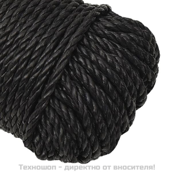 Работно въже черно 8 мм 25 м полипропилен