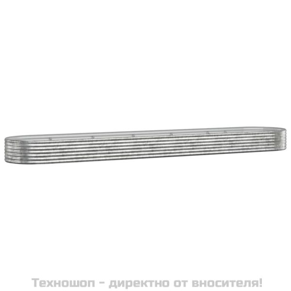 Градинска повдигната леха поцинкована стомана сребрист