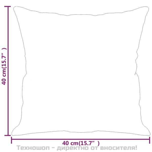 Декоративни възглавници, 2 бр, черни, 40x40 см, плат