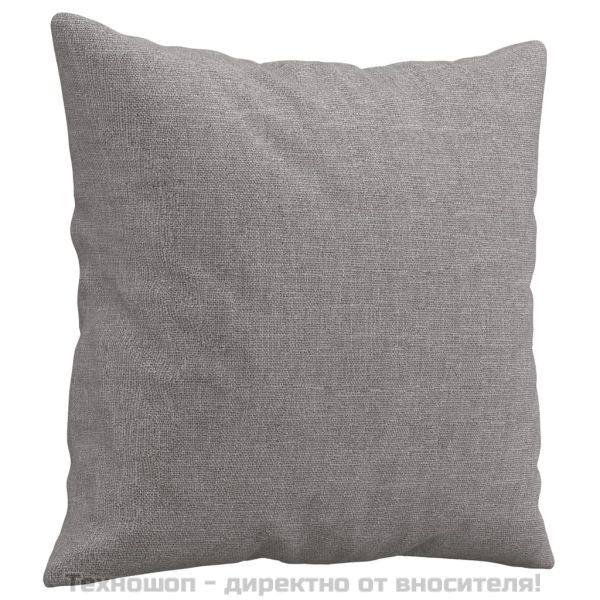 Декоративни възглавници, 2 бр, светлосиви, 40x40 см, плат
