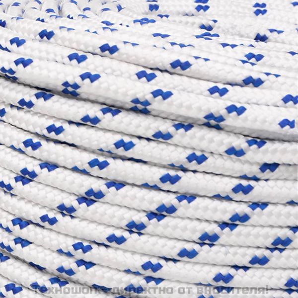 Въже за лодка бяло 6 мм 50 м полипропилен