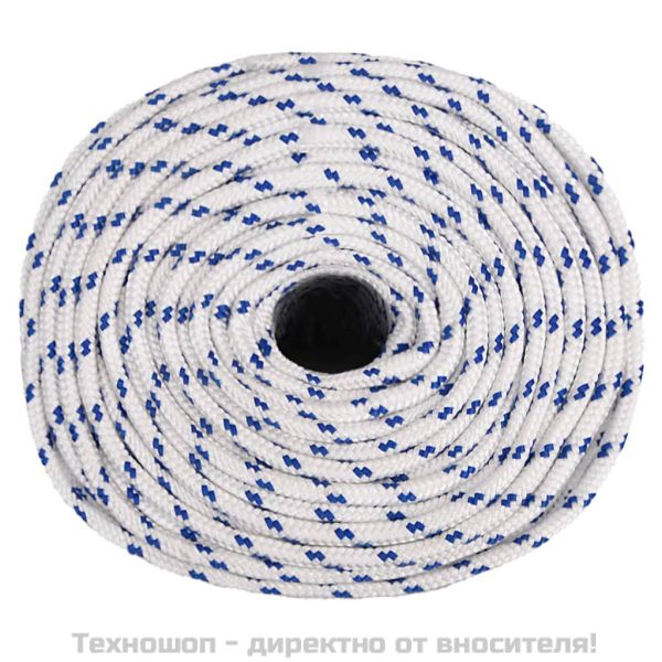 Въже за лодка бяло 10 мм 100 м полипропилен