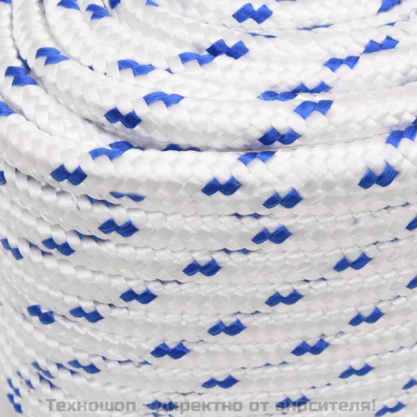 Въже за лодка бяло 16 мм 100 м полипропилен