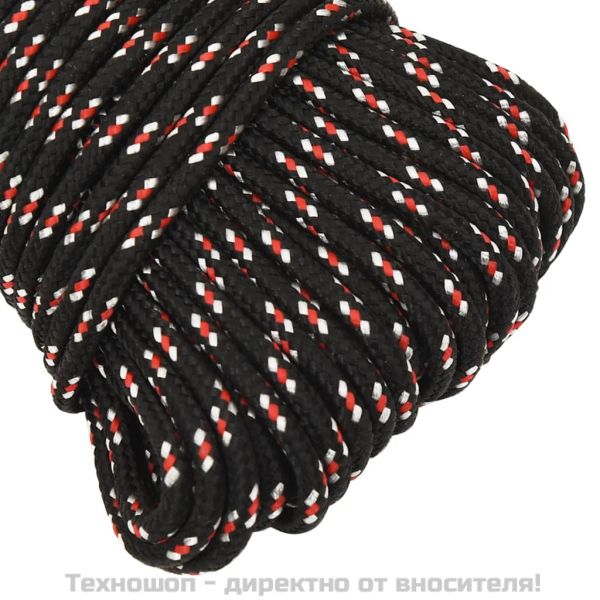 Въже за лодка черно 3 мм 500 м полипропилен