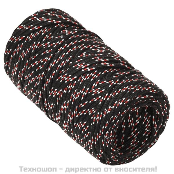 Въже за лодка черно 2 мм 250 м полипропилен