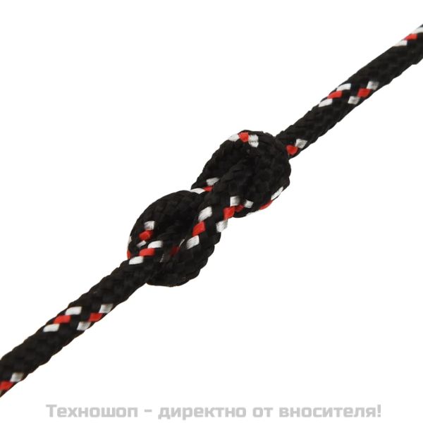 Въже за лодка черно 4 мм 250 м полипропилен