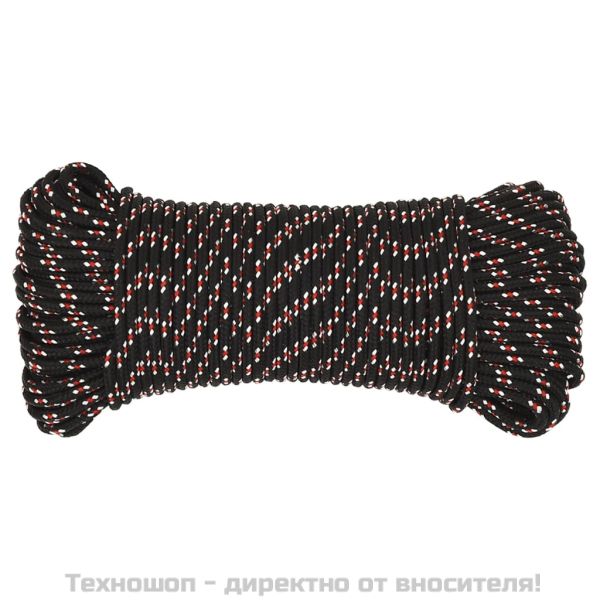 Въже за лодка черно 3 мм 25 м полипропилен