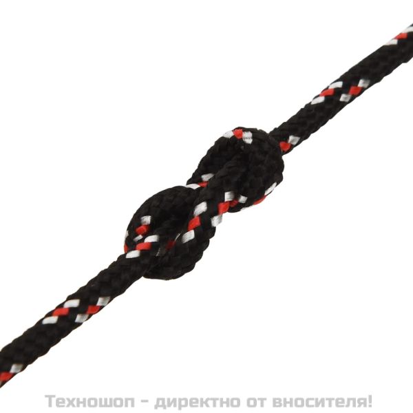 Въже за лодка черно 4 мм 500 м полипропилен
