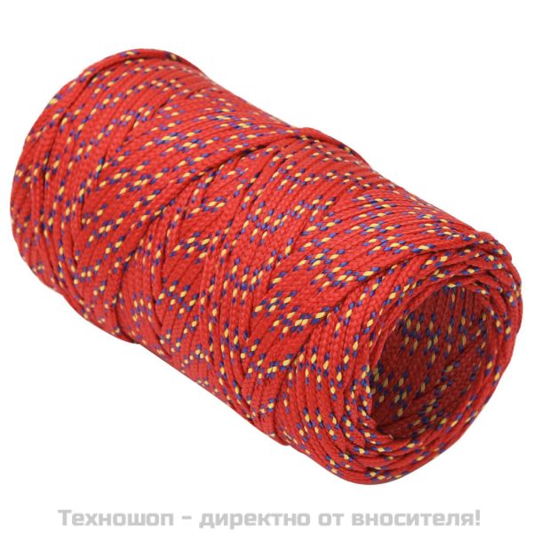 Въже за лодка Червено 2 мм 100 м полипропилен
