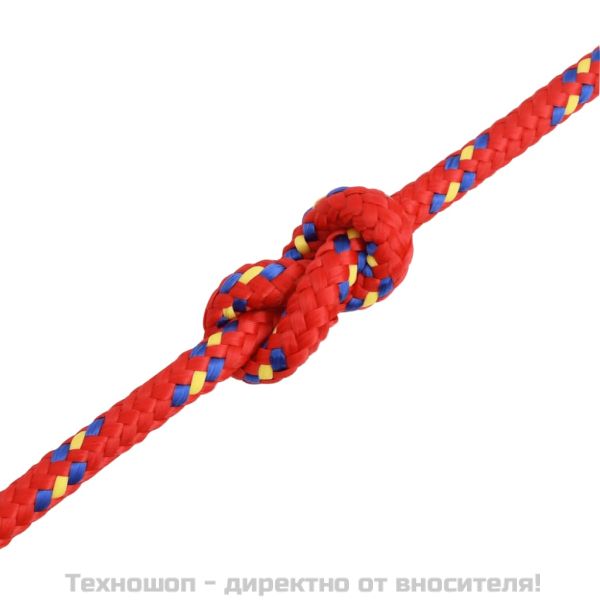 Въже за лодка Червено 6 мм 50 м полипропилен