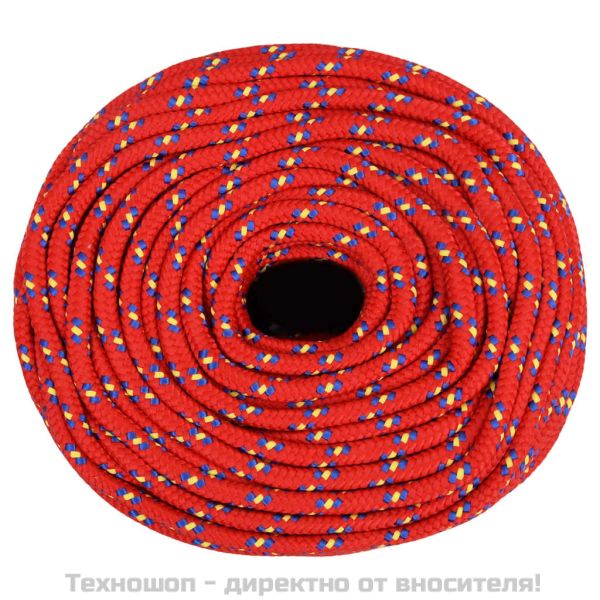 Въже за лодка Червено 8 мм 25 м полипропилен