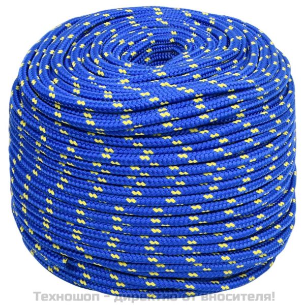 Въже за лодка синьо 10 мм 100 м полипропилен