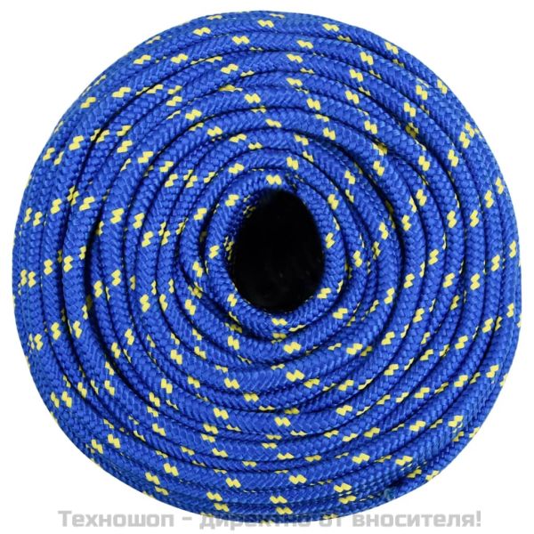 Въже за лодка синьо 10 мм 100 м полипропилен