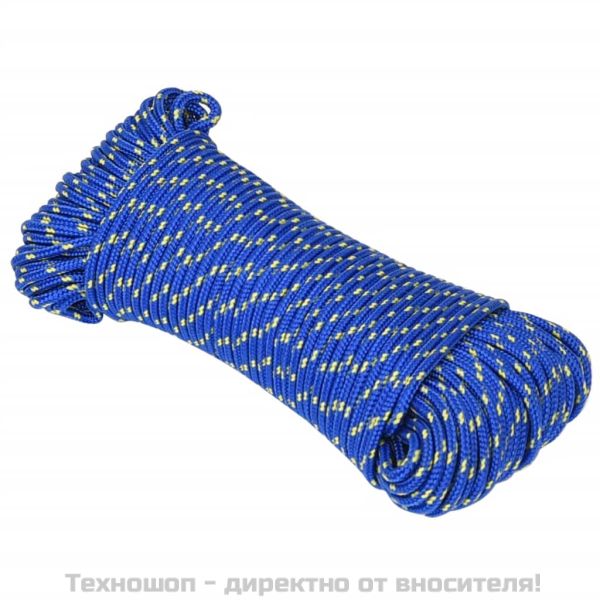 Въже за лодка синьо 3 мм 500 м полипропилен