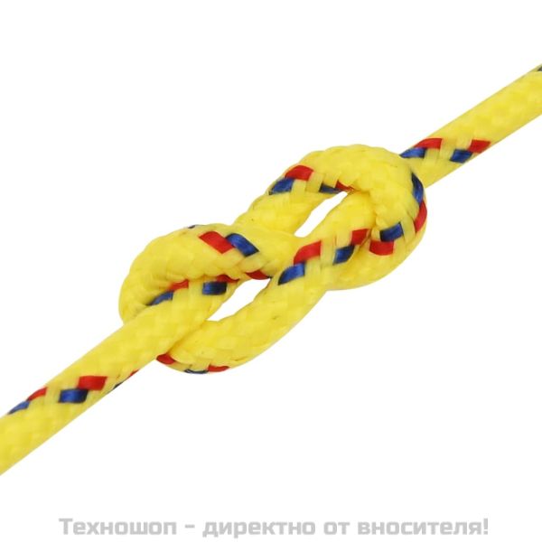 Въже за лодка жълто 2 мм 100 м полипропилен