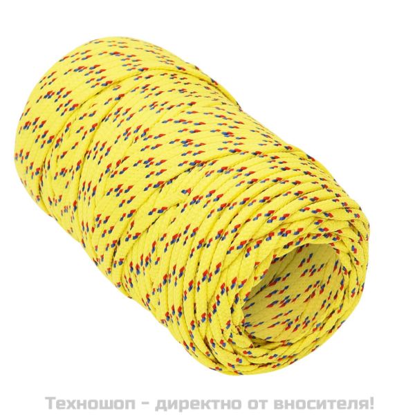 Въже за лодка жълто 2 мм 25 м полипропилен