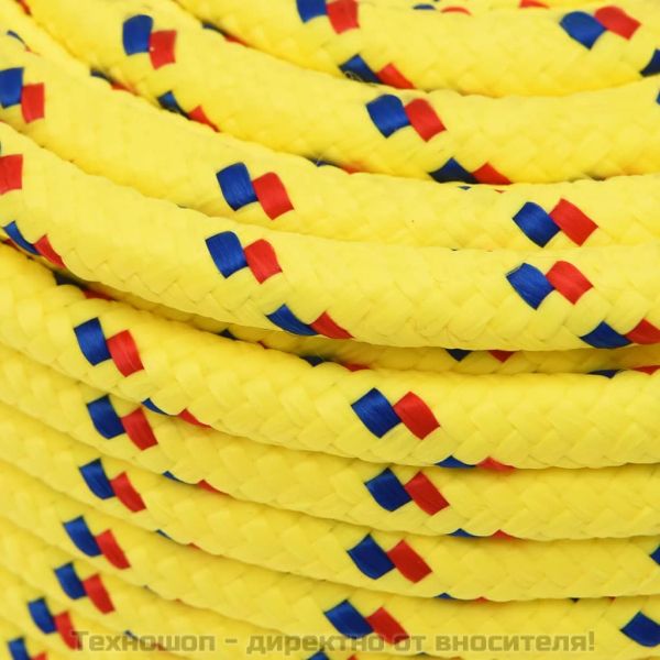 Въже за лодка жълто 14 мм 250 м полипропилен