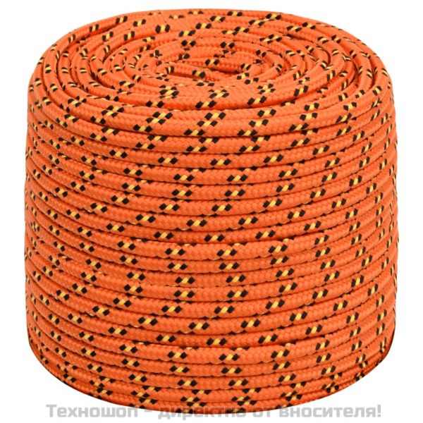 Въже за лодка оранжево 6 мм 25 м полипропилен