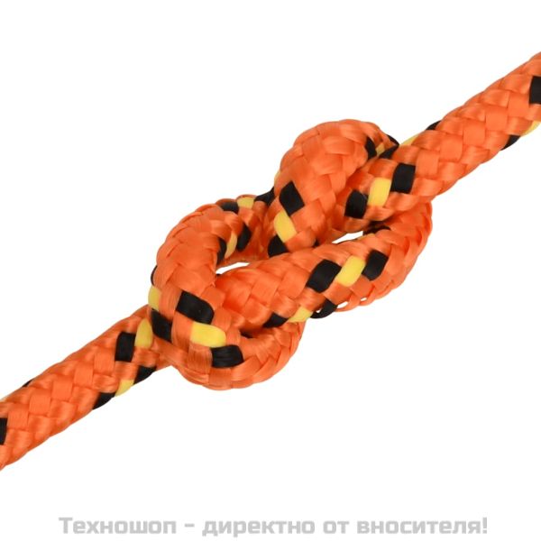 Въже за лодка оранжево 6 мм 25 м полипропилен