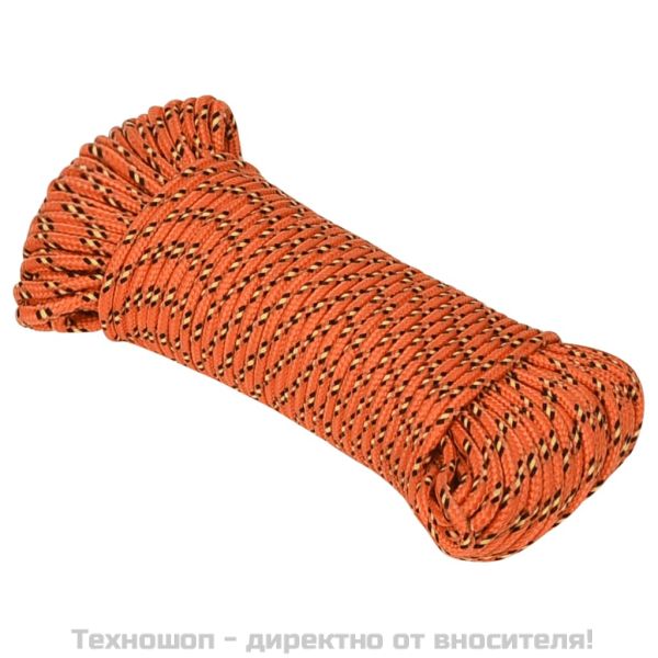 Въже за лодка оранжево 3 мм 500 м полипропилен