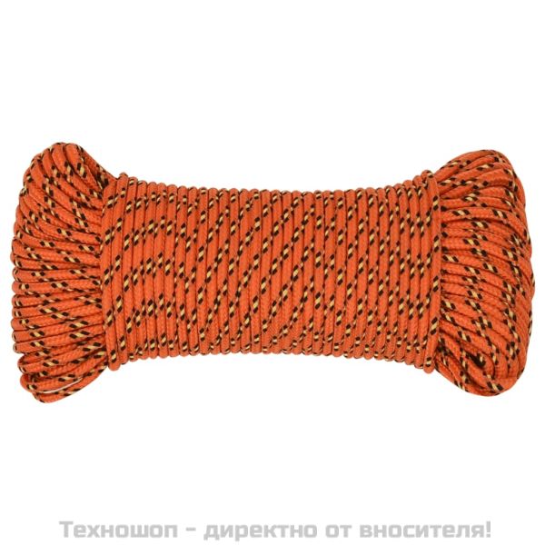 Въже за лодка оранжево 3 мм 500 м полипропилен