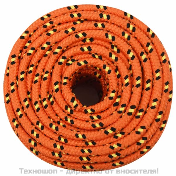 Въже за лодка оранжево 14 мм 250 м полипропилен