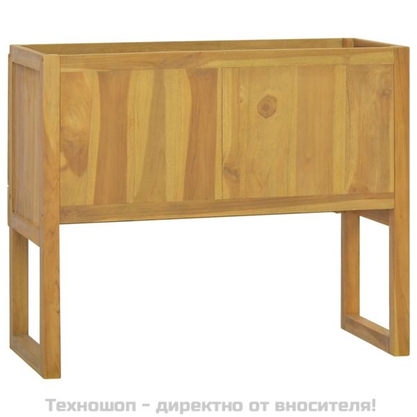 Шкаф за баня, 90x40x75,5 см, тиково дърво масив