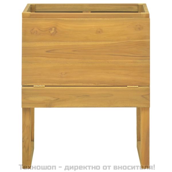 Шкаф за баня, 60x40x75 см, тиково дърво масив