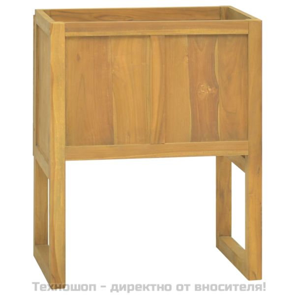 Шкаф за баня, 60x40x75 см, тиково дърво масив