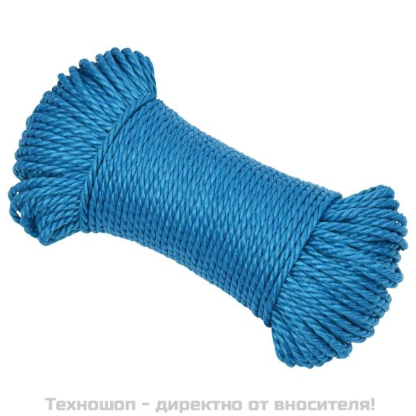 Работно въже синьо 8 мм 50 м полипропилен