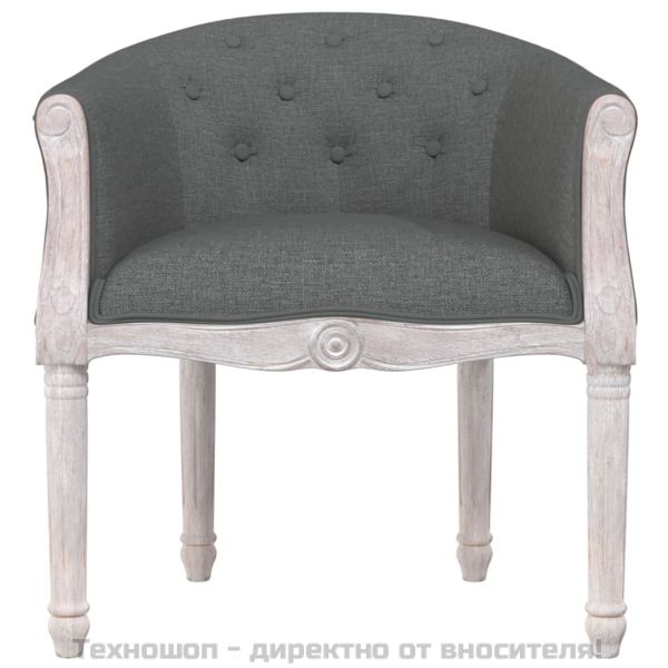 Трапезен стол, тъмносив, текстил