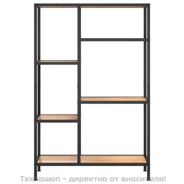 Етажерка за книги 80x30x120 см стомана и инженерно дърво