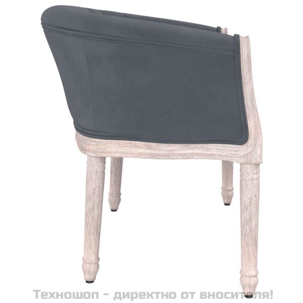 Пейка, тъмносива, 98x56x69 см, кадифе