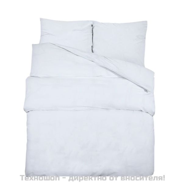 Комплект спално бельо бял 135x200 см, олекотен микрофибър