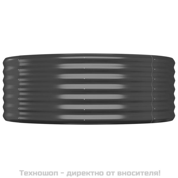 Градинска повдигната леха поцинкована стомана антрацит