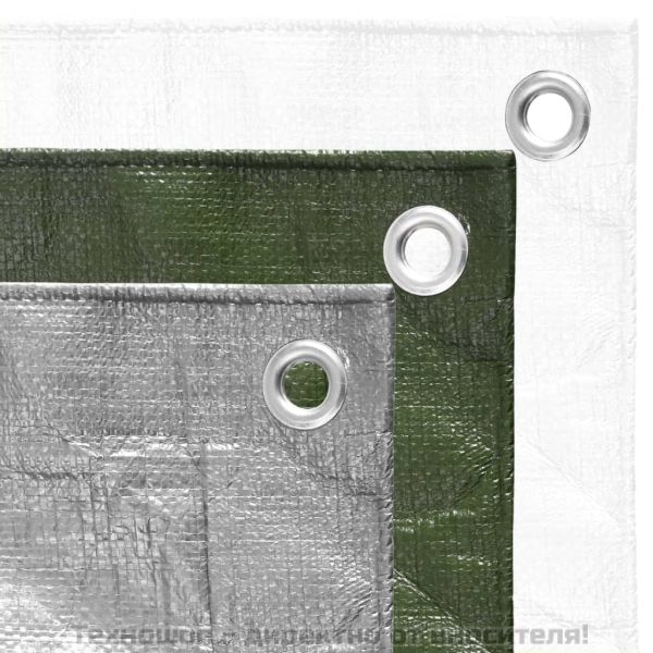 Брезент, 180 г/м², 3x3 м, сив, HDPE