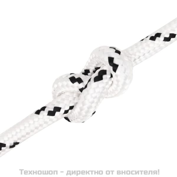 Плетено въже за лодка бяло 14 мм x 100 м полиестер