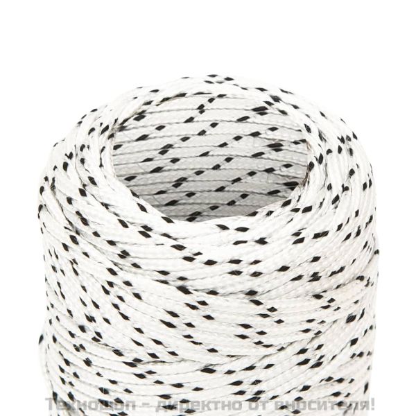 Плетено въже за лодка бяло 2 мм x 50 м полиестер