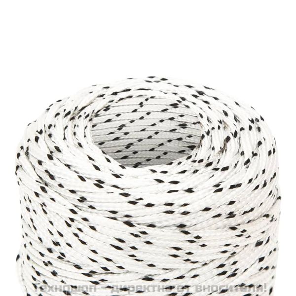 Плетено въже за лодка бяло 2 мм x 250 м полиестер