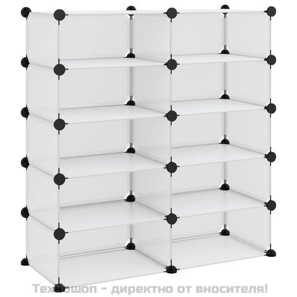 Етажерка за обувки, прозрачна, 84x32x88,5 см, PP