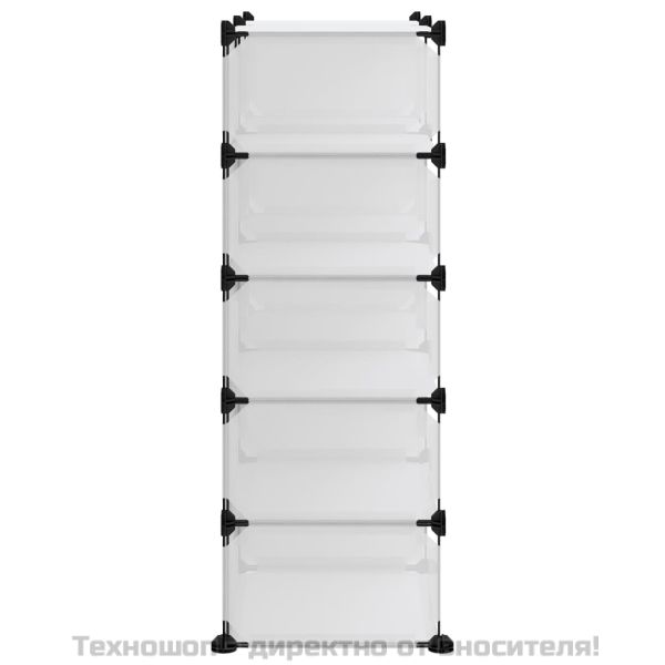 Етажерка за обувки, прозрачна, 84x32x88,5 см, PP