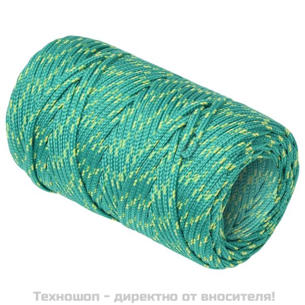 Въже за лодка зелено 2 мм 25 м полипропилен