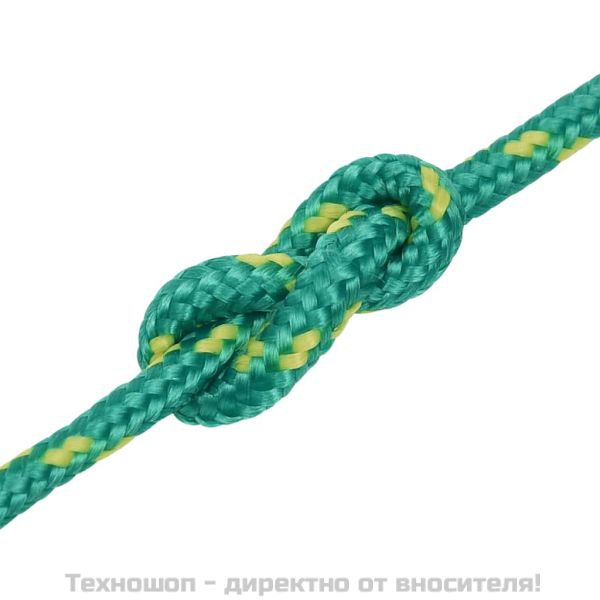 Въже за лодка зелено 3 мм 25 м полипропилен