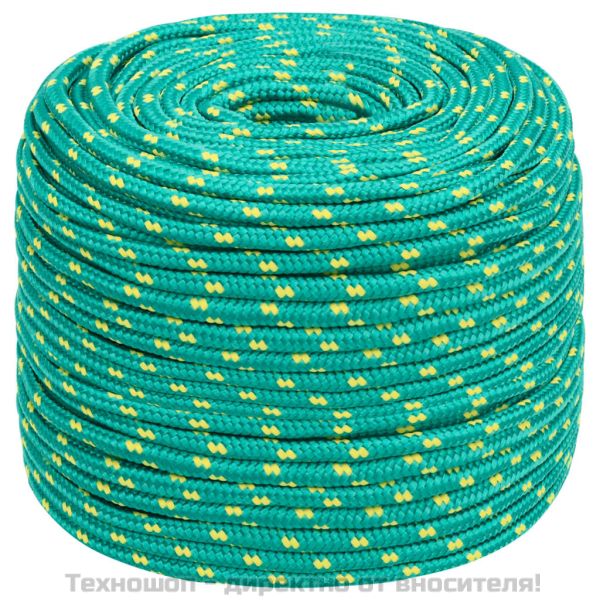 Въже за лодка зелено 10 мм 500 м полипропилен