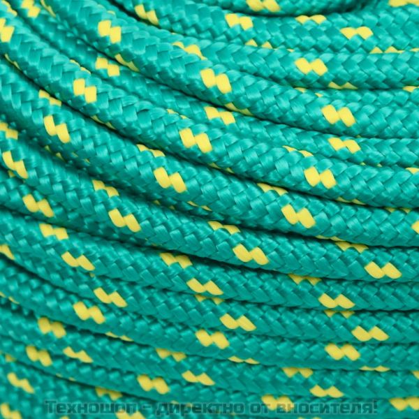 Въже за лодка зелено 10 мм 500 м полипропилен