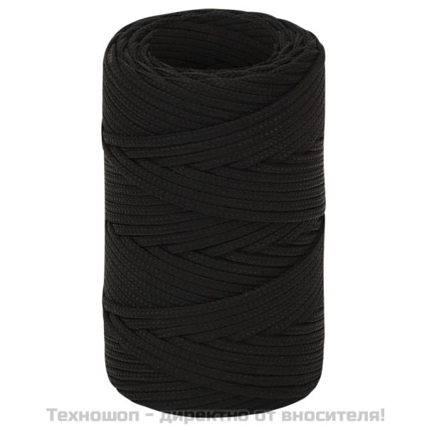 Работно въже черно 2 мм 25 м полиестер