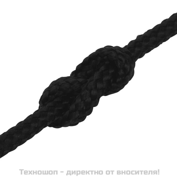 Работно въже черно 2 мм 25 м полиестер